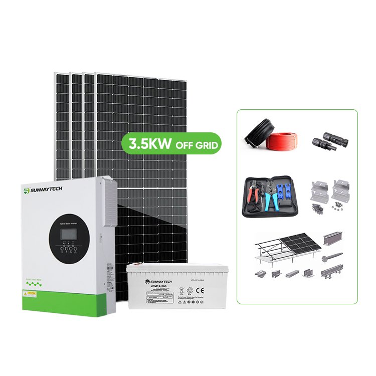 5kw 3.5kw Solar Power System With 12v 24v 48v 100ah 150ah 200ah Acid Battery 250AH 260AH 200AH