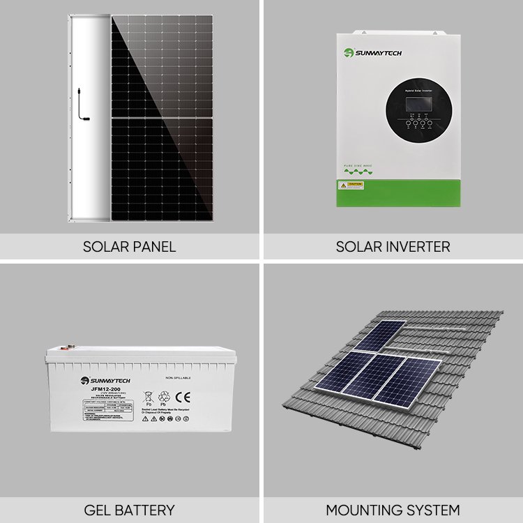 5kw 3.5kw Solar Power System With 12v 24v 48v 100ah 150ah 200ah Acid Battery 250AH 260AH 200AH