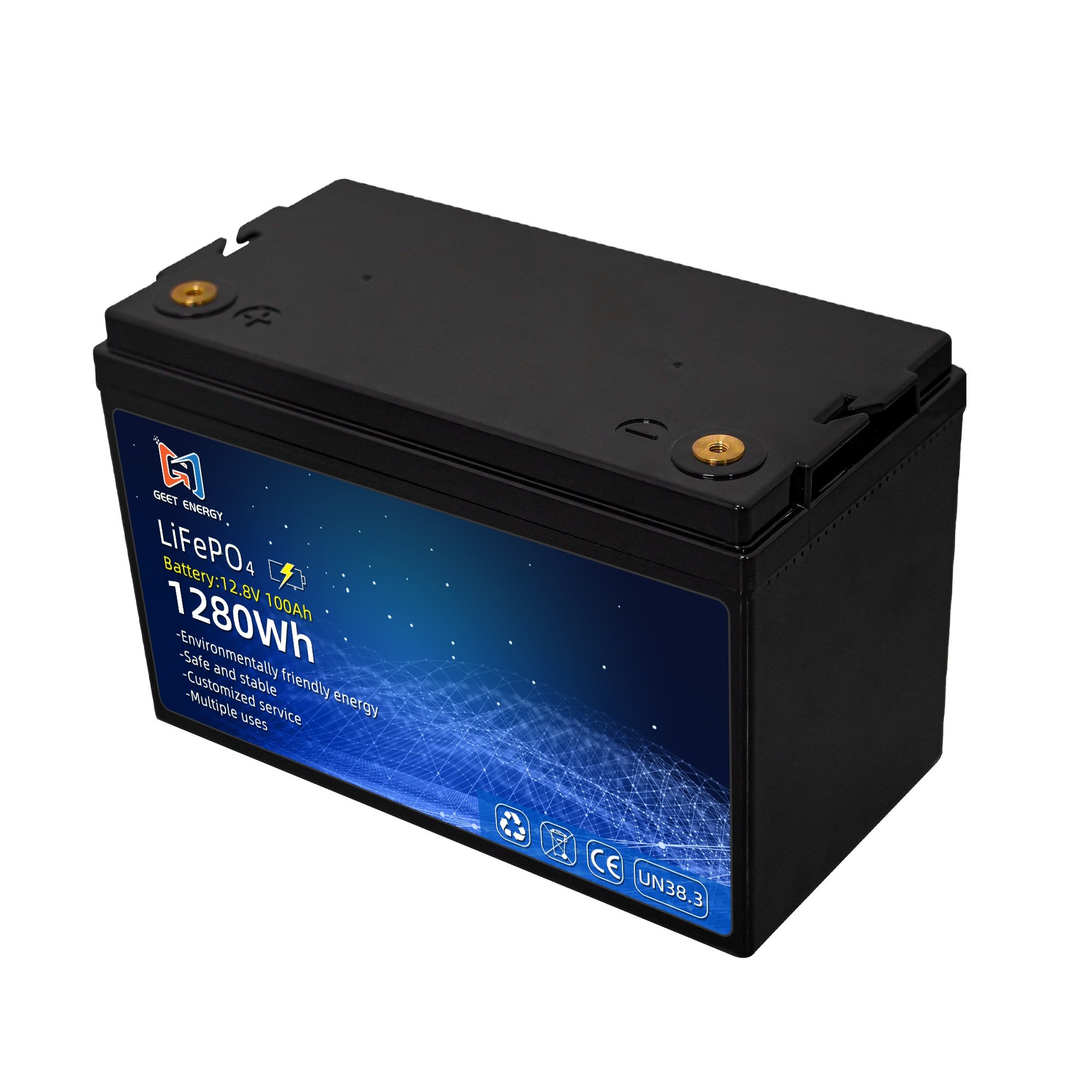 Green Power Rechargeable Battery 12V 100Ah 12.8V LiFePO4 Lithium Ion LiFePO4 Battery Packs
