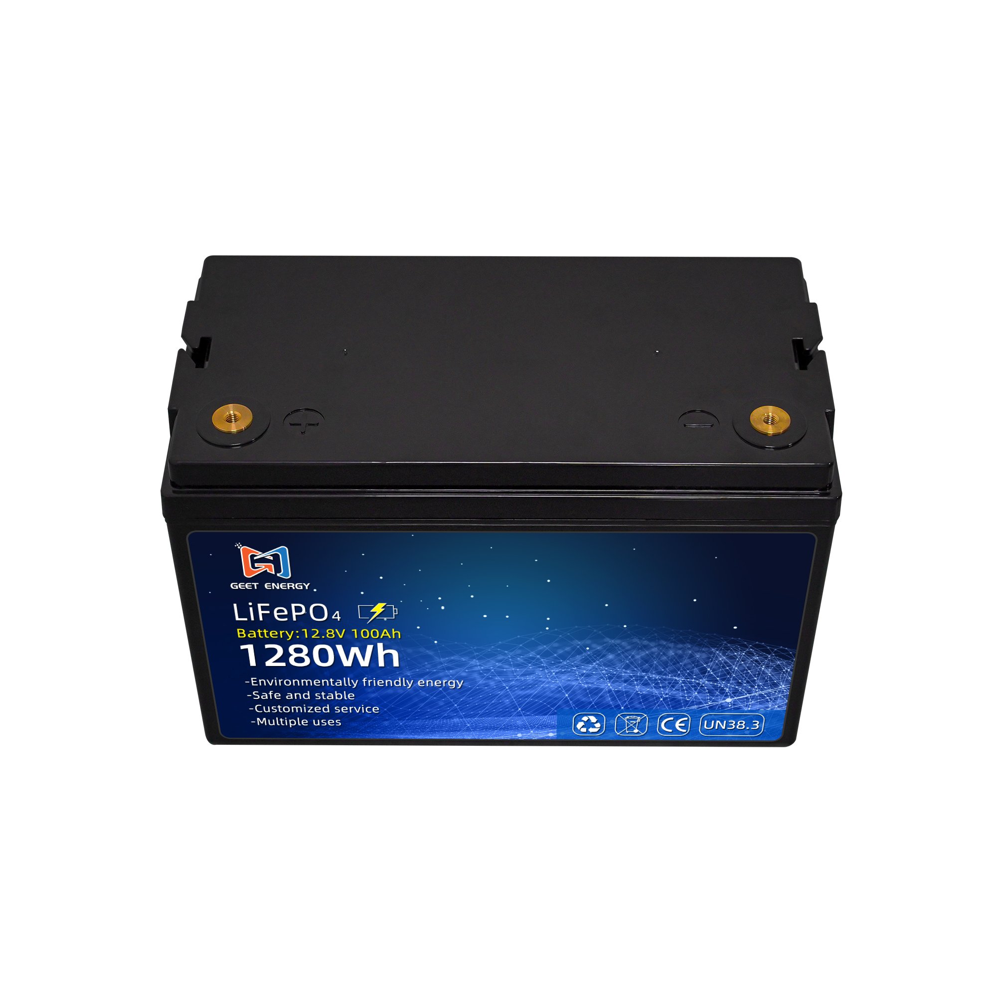 Green Power Rechargeable Battery 12V 100Ah 12.8V LiFePO4 Lithium Ion LiFePO4 Battery Packs
