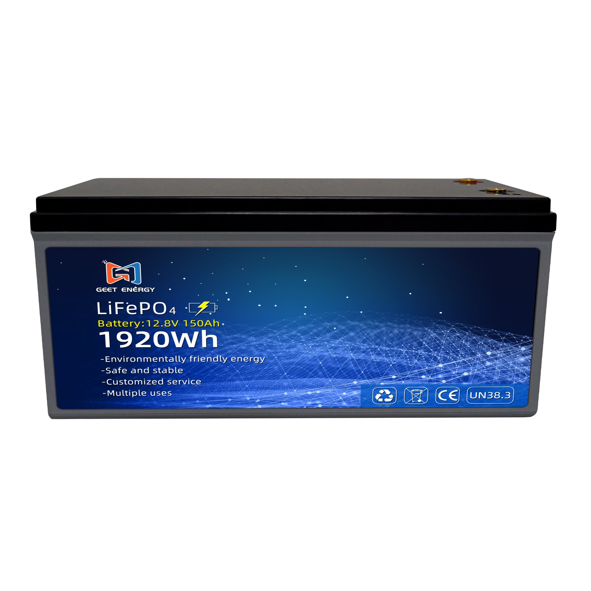 Green Power Rechargeable Battery 12V 100Ah 12.8V LiFePO4 Lithium Ion LiFePO4 Battery Packs