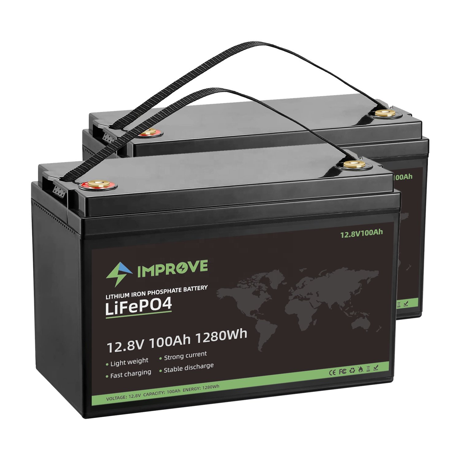 12v 100ah 200ah Battery Lifepo4 Sustainable Energy Storage for Solar Power System Lithium Ion Battery 12.8V