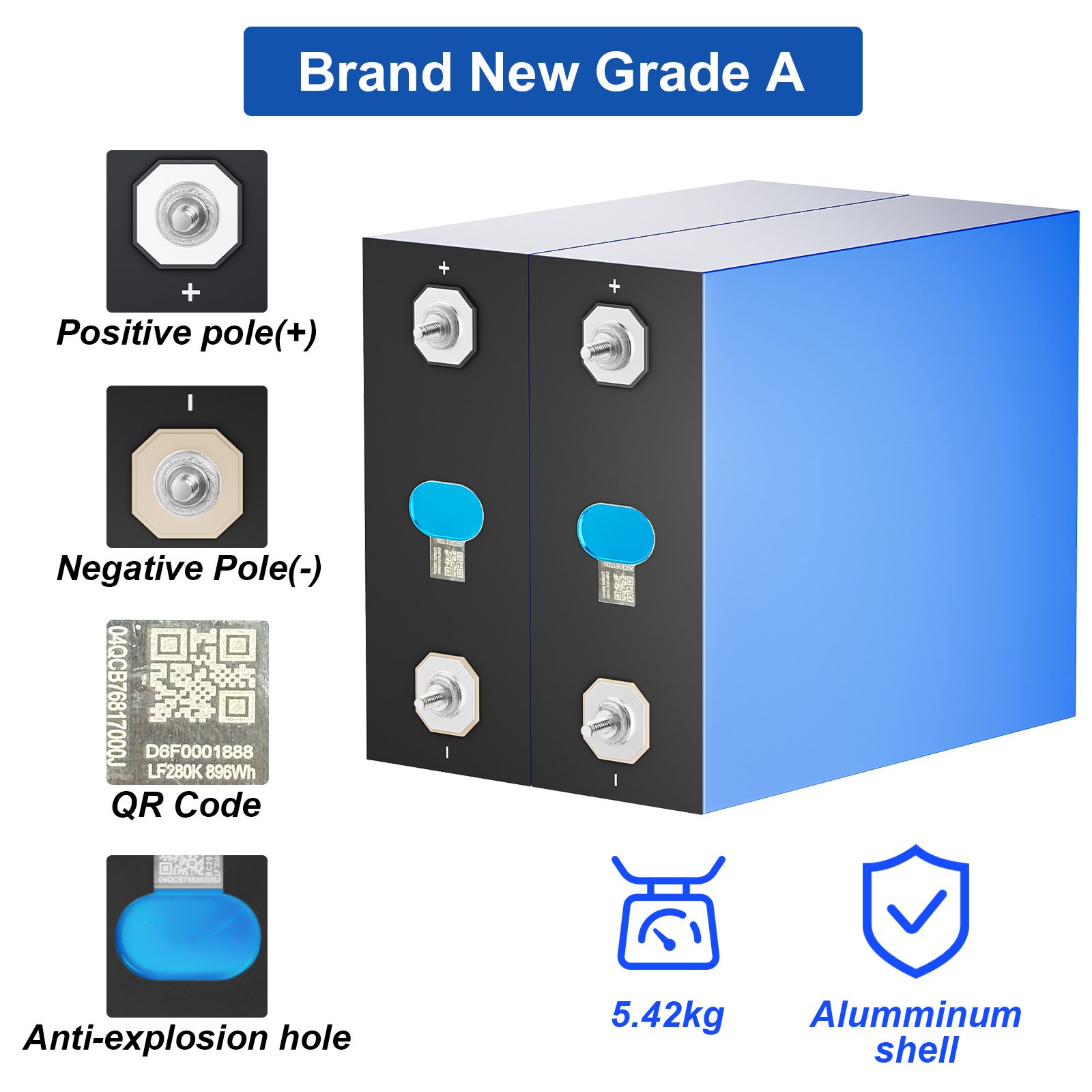 Wistek 8000 Cycle Grade A Lifepo 4 Battery Cells 280ah For Solar System Ev Rv Lifepo4 Ev Battery