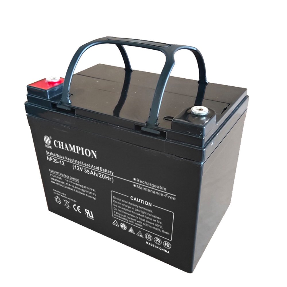 12v 35ah valve regulated lead acid batteries maintenance free batteries with high purity lead materials for security system