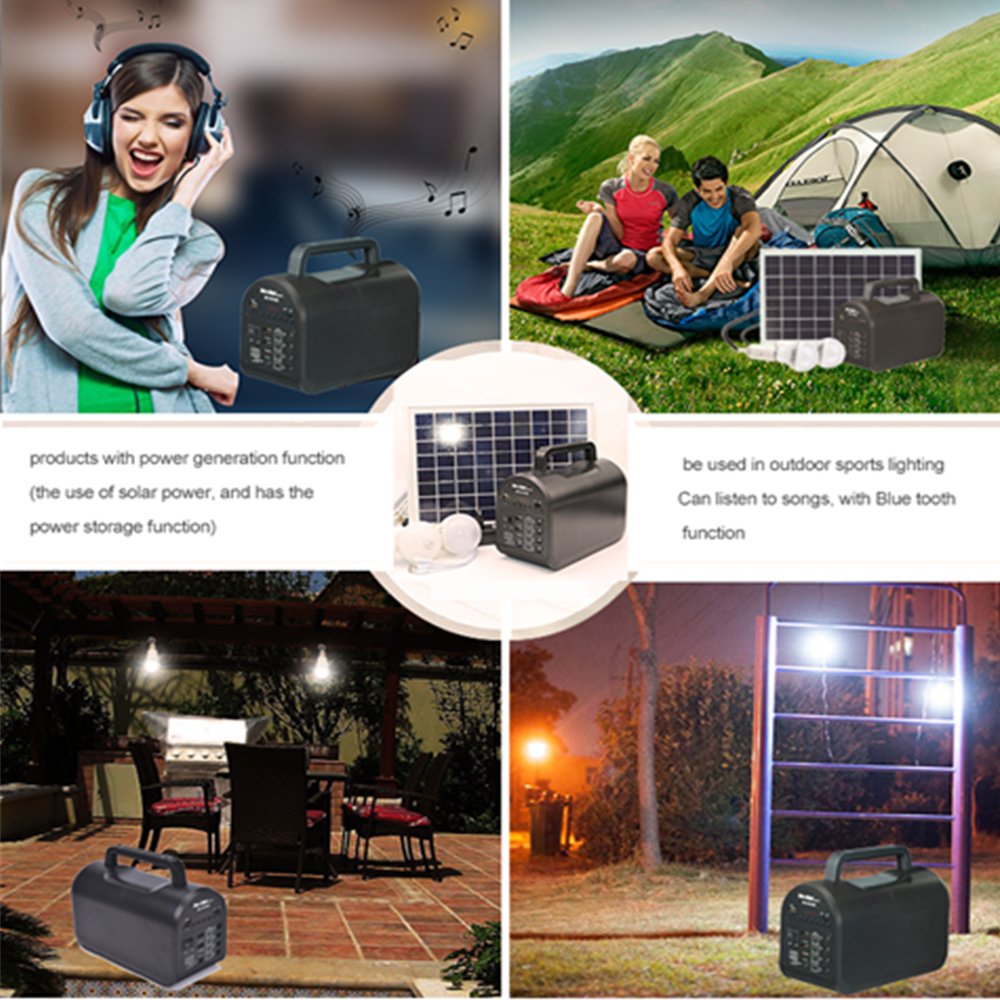 10w Lead-Acid Battery Solar Generator Solar Panel LED Home Lighting System Kit Price