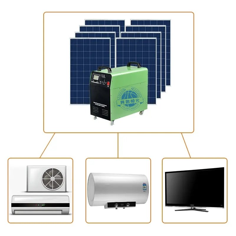 High quality Portable Kit Hybrid off Grid Home Mini Solar Panel 550w Battery Lighting Power System