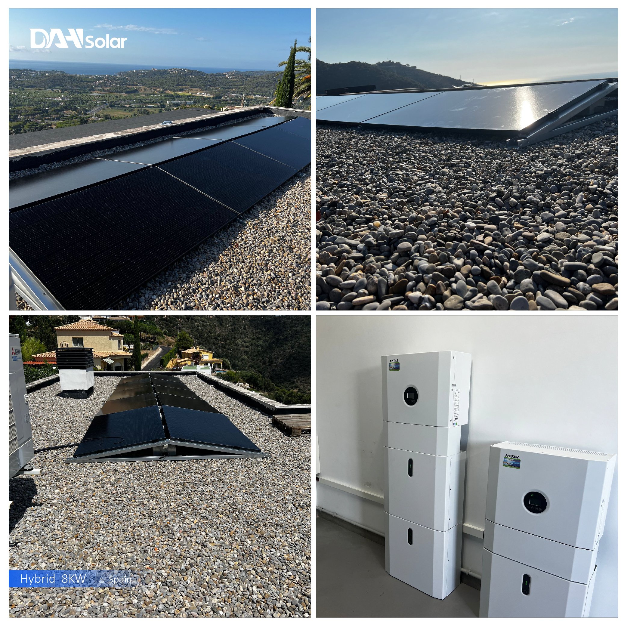 Complete Hybrid Grid Solar Storage System 3kw 5kw 8kw 10kw Solar Panel and Battery System Cost