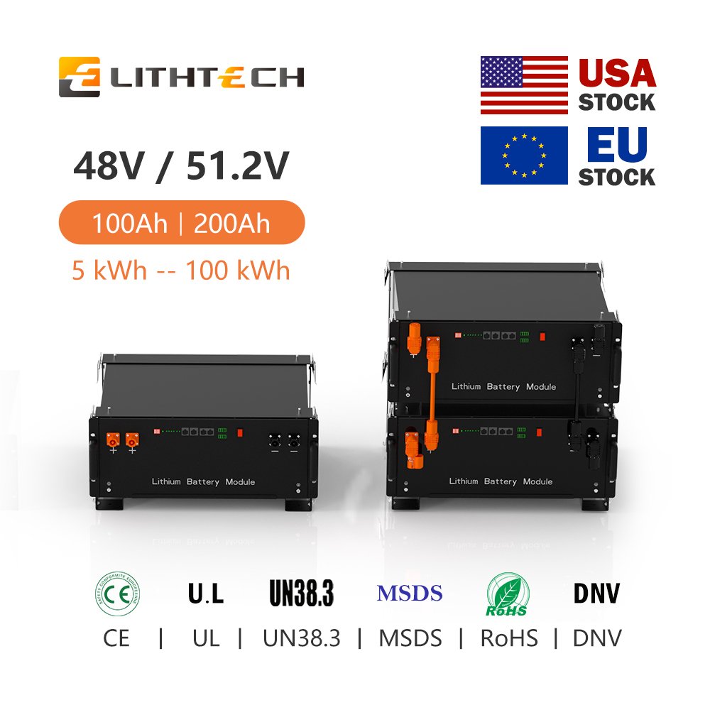 Reach Power 5kwh 48volt Power Lithium Ion 51.2V 48V 100ah LiFePO4 Battery Pack Energy Storage Solar Batterie for Solar System