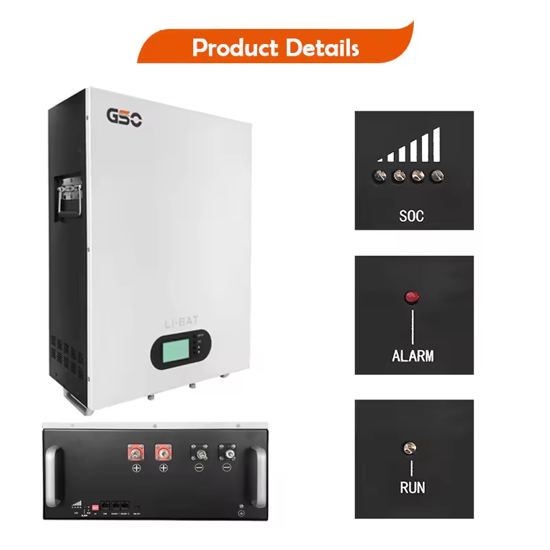 GSO Lifepo4 Battery wall mounted battery 48v 100Ah 200AH Lithium battery for solar system 5KW 10KW