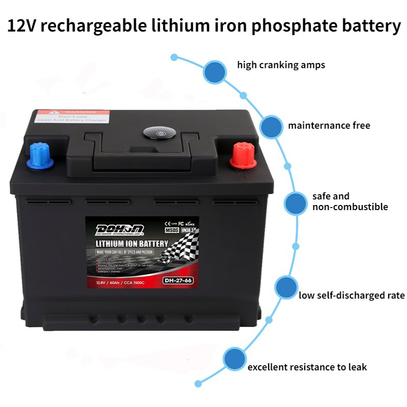 LiFePO4 Battery Lithium iron Phosphate Lithium ion Battery 12V 100Ah for RV/Golf Cart/Yacht/Marine/Backup/Solar