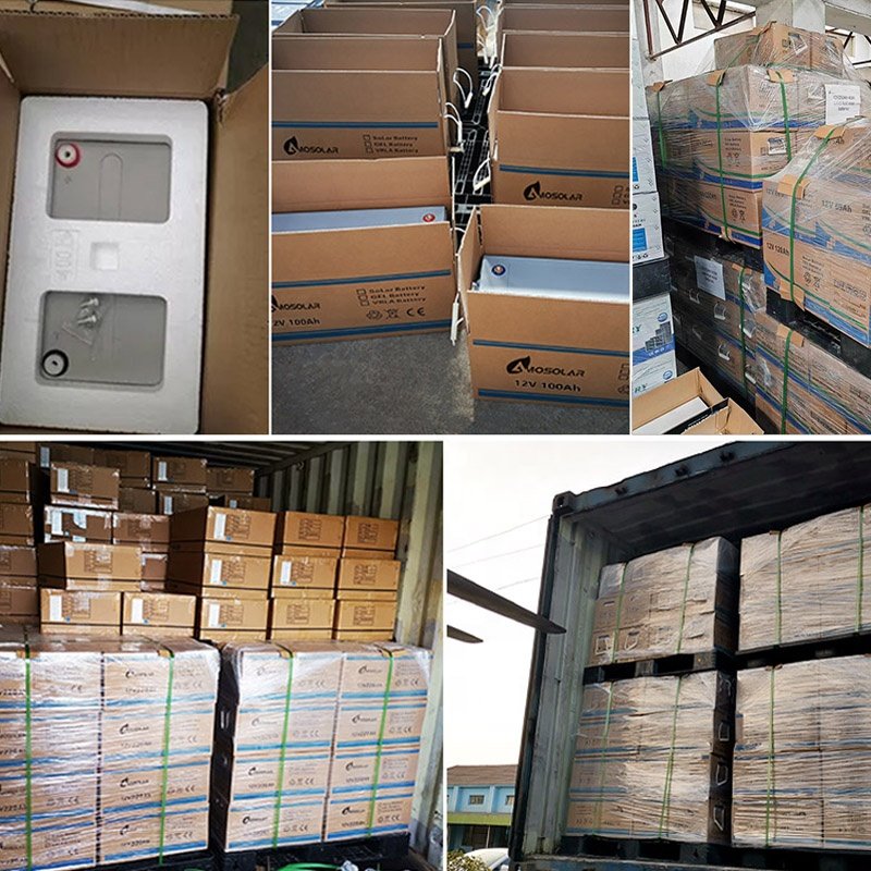 Amosolar Solar Battery 12V Gel 100Ah 150Ah 200Ah 250Ah High Quality Gel Battery Lead Acid Batteries