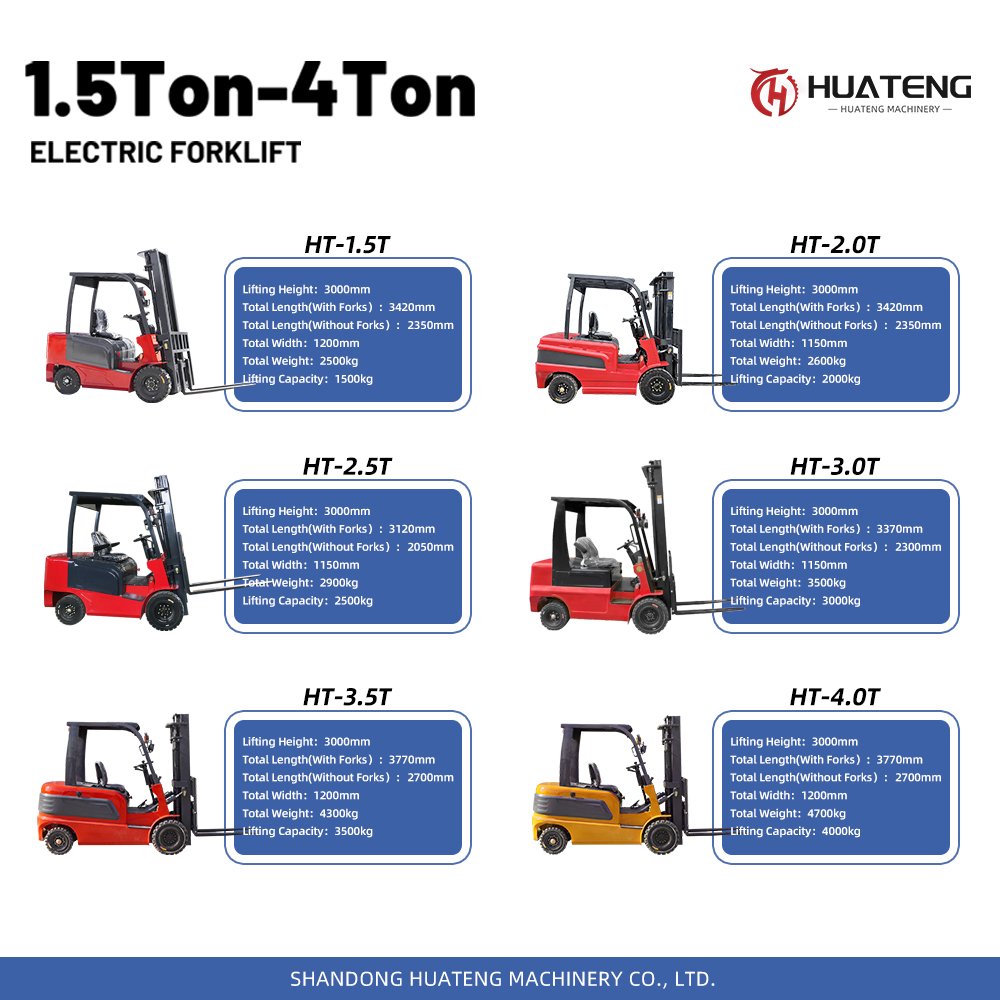 Lead Acid Lithium Ion Battery Mini Small forklift 0.5 1 1.5 2 2.5 3 3.5 4 4.5 5 Ton Electric Forklift Truck