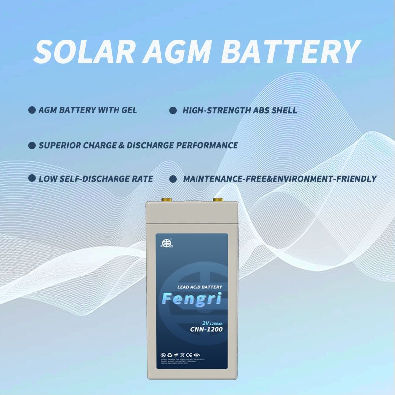 Fengri Lead Acid Battery Energy Storage Agm Gel Solar Battery 1200Ah Deep Cycle For Security System