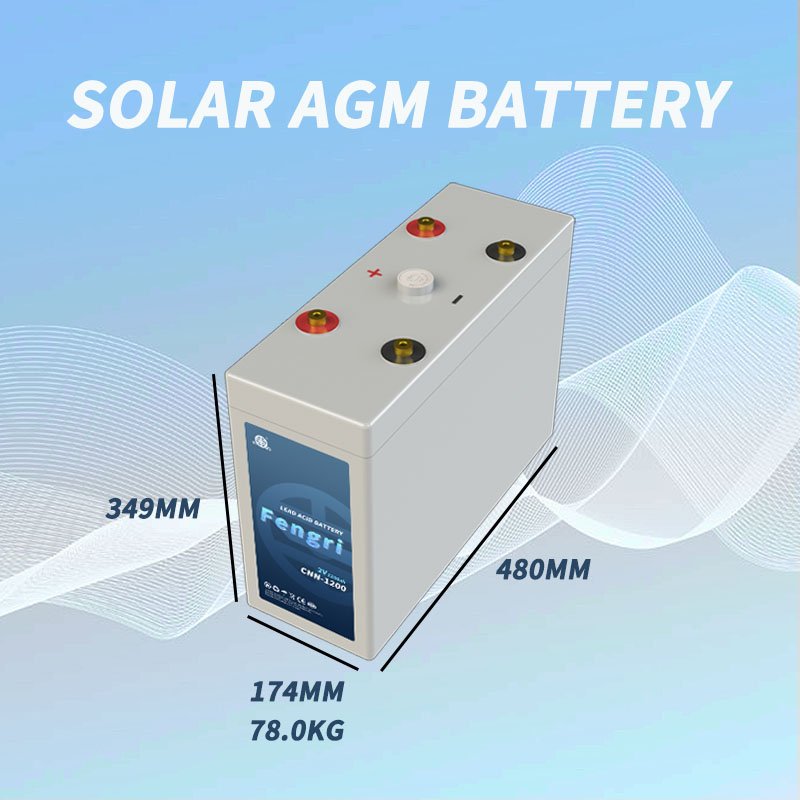 Fengri Lead Acid Battery Energy Storage Agm Gel Solar Battery 1200Ah Deep Cycle For Security System