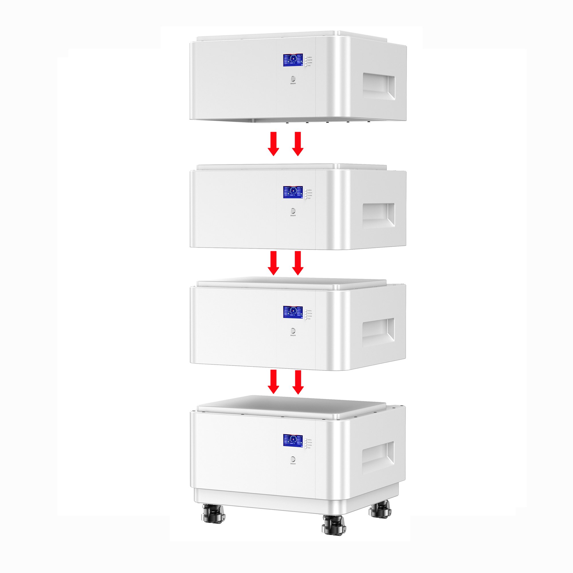 ZTGF 51.2V 200Ah LiFePO4 Battery Pack 10kwh Stackable Home Energy Storage 48V 200Ah Solar Lithium ion Battery