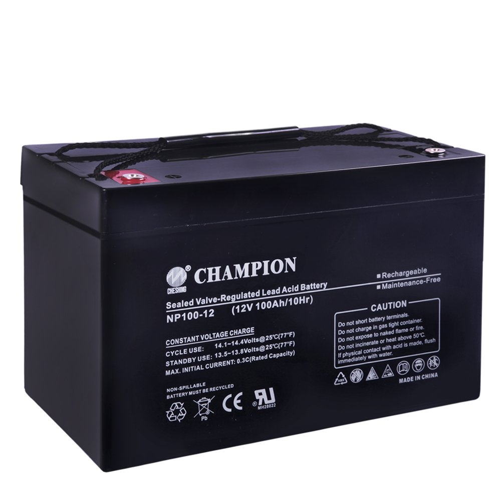 CHESHING CHAMPION 12V 100AH lead acid battery case Deep cycle AGM Battery bms battery wheelchair for Solar medical equipment