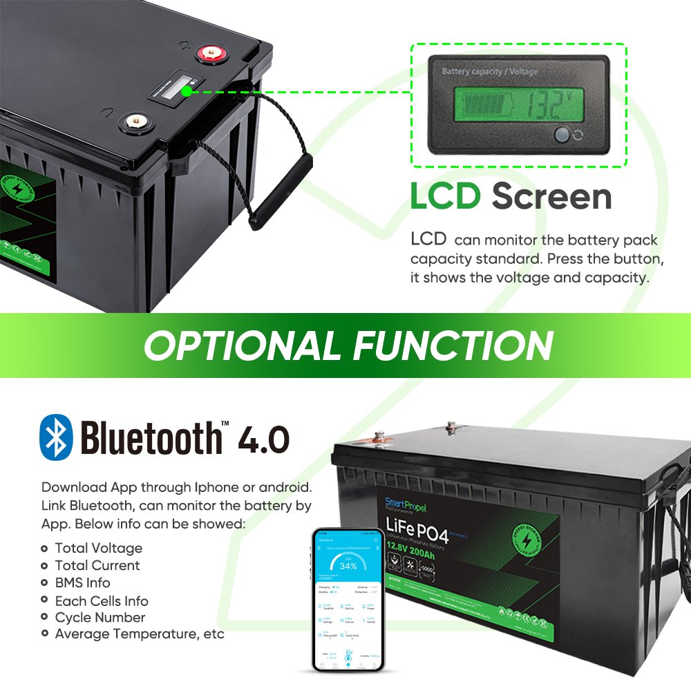 Energy Storage 12v 100ah 200ah 300ah 12.8v Lithium-ion Batteries Lifepo4 12v 200ah Solar System Truck Rv Battery