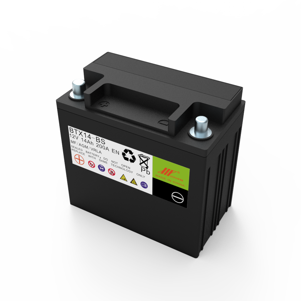 BTX14 12V12Ah Spare maintenance-free lead-acid battery for automobiles