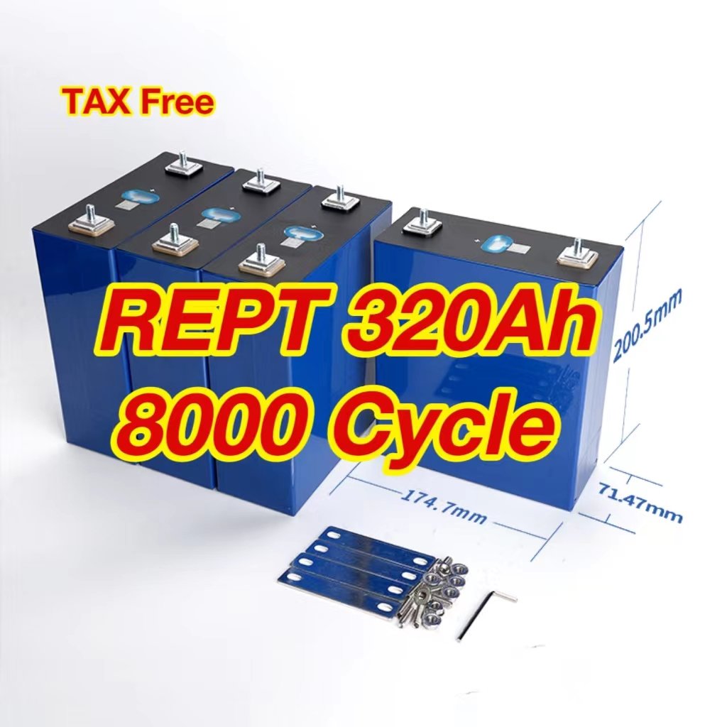 8000cycle 3.2V Lifepo4 320Ah Lf280K Prismatic Catl/Rept/Calb 320 Ah Lifepo4 Lithium Ion Batteries Cell 48V Solar Energy System