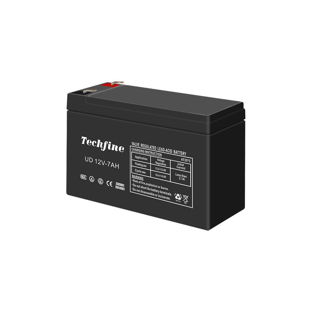 Techfine lead acid rechargeable 12v electric storage battery 12 volt 7 ah lead acid battery