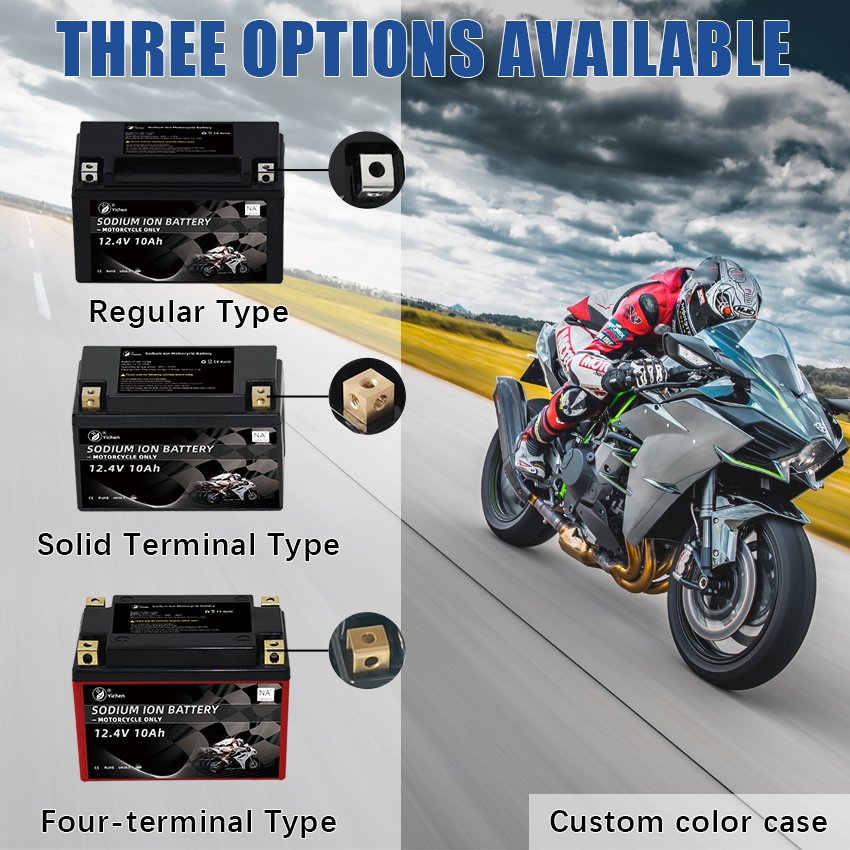 12V 10Ah High C-rate 300CCA Sodium-ion Motorcycle Starter Battery High Capacity for Motorcycles Jet Ski Motocross ATV