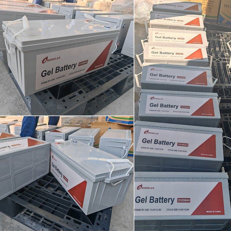 Amosolar Lead Acid Battery 12V 24v 75Ah 100Ah 150Ah 200Ah 250 Ah 500Ah Gel Type Battery For Solar Storage System
