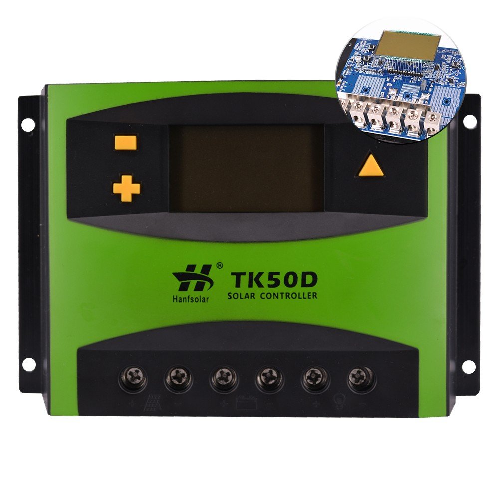 TK50D 50A 12V/24V Dual USB Lead Acid Battery Solar PWM Charger Controller