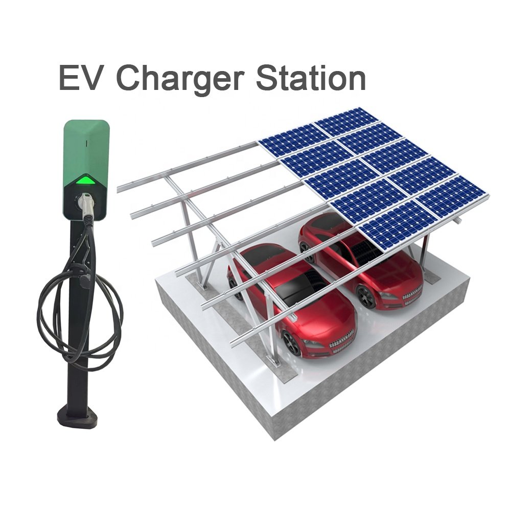 Solar Energy Products EV Charging Station Car Parking Car Port Solar System Solar Carport Mounting