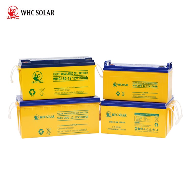 WHC Deep Cycle Agm Solar Battery 100Ah 200 Ah 250 Ah 500Ah 12V 24V Gel Battery Lead Acid Batterie Solaire 12V 200Ah