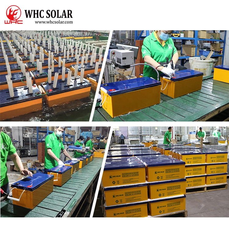 WHC High Quality 12v 100ah 200ah battery solar panels and solar batteries AGM GEL ups inverter gel lead acid batteries