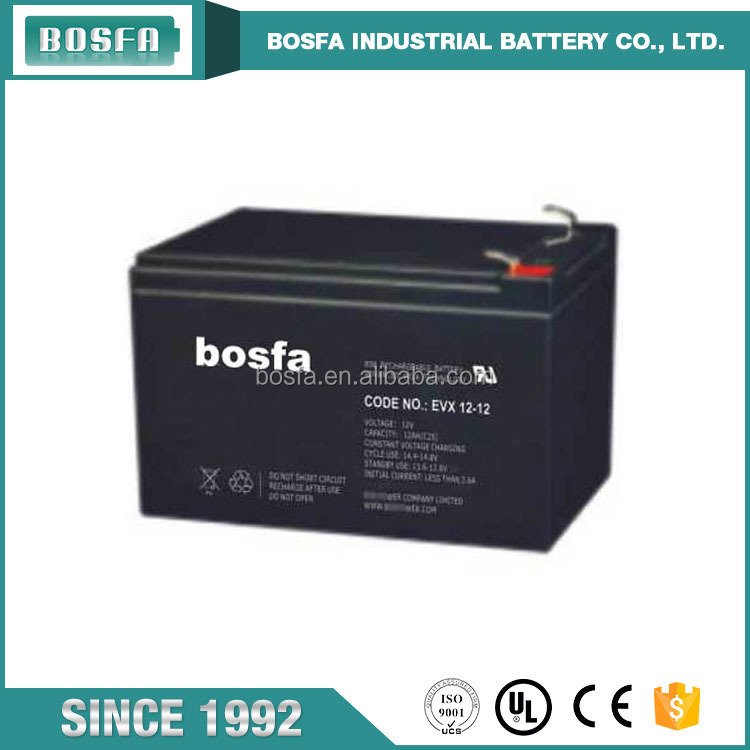 EVX12-12 electric power accumulator 6 dzm 12 lead acid battery,12v 12ah e-bike batteries
