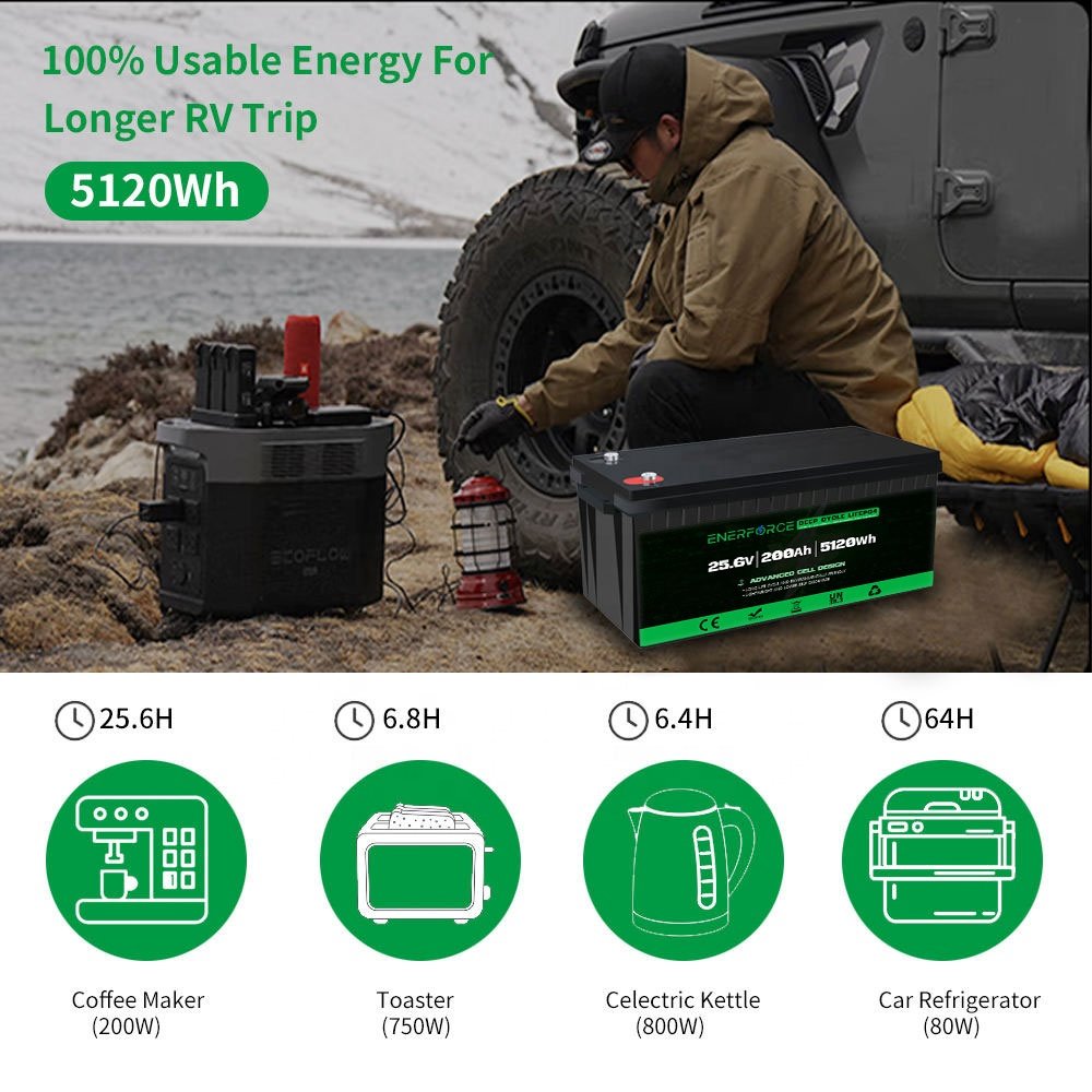 IP65 Waterproof Grade A 12V 24V 100Ah 200Ah 300Ah Lifepo4 Akku Customized Solar Lifepo4 Battery Pack for Boat RV