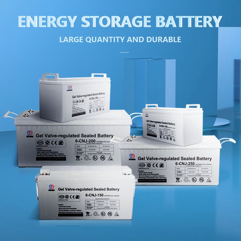 SUYEEGO Solar Storage gel battery 12v 100ah 150ah 200ah 250ah Agm Deep Cycle lead acid Battery For Solar panel Power System