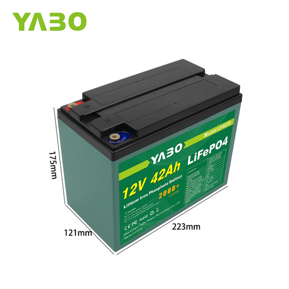 Deep Cycle UPS Power Lithium Iron Phosphate 32700 4S7P 12V 42Ah LiFePO4 Battery For Replacing Lead-Acid Batteries