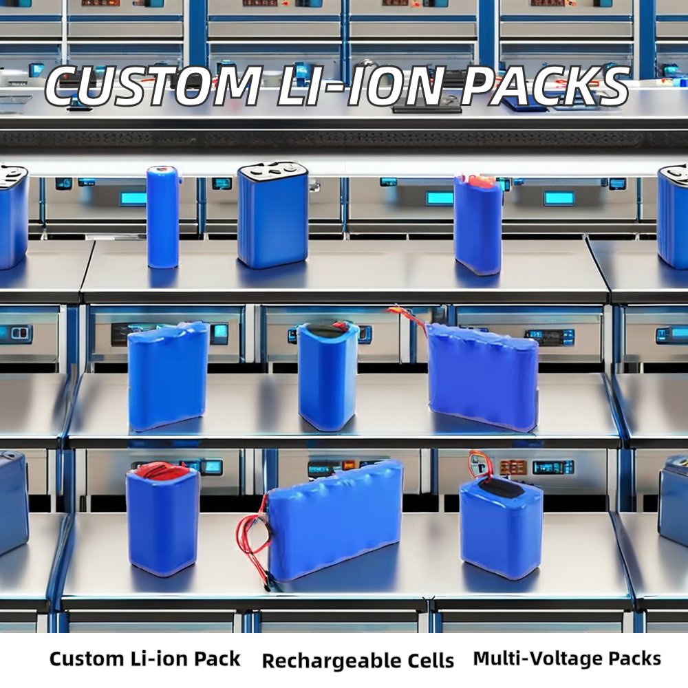 Customizable 18650/21700/26650/32700 Rechargeable 3.7V/7.4V/11.1V/12V/14.8V/24V Lithium Ion Battery Pack for Golf Carts