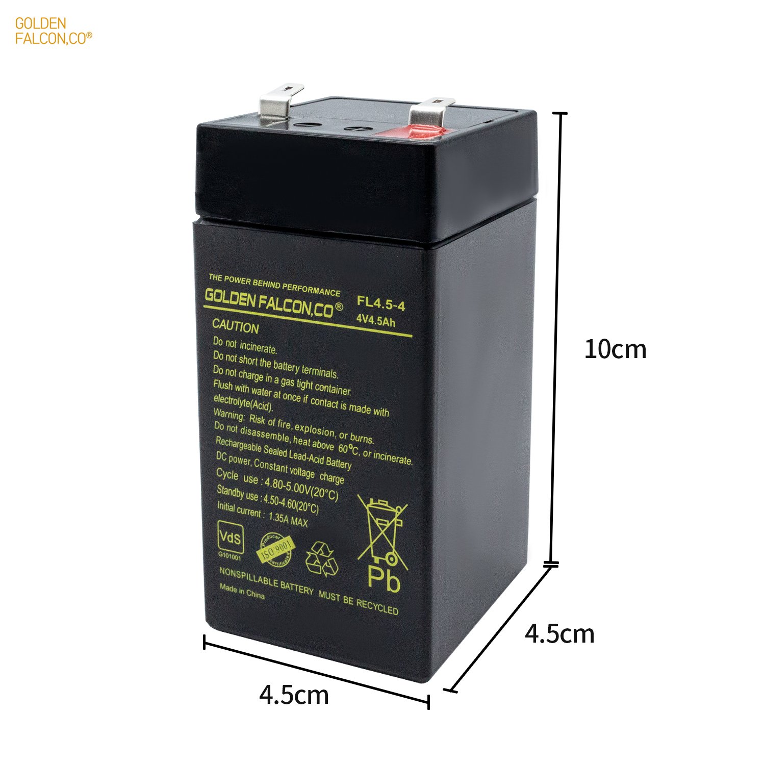 Rechargeable sealed lead acid battery Deep cycle battery 4V 4.5Ah for Home Appliances Electric tool