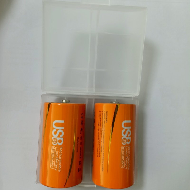 Long Shelf Life 6000mAh rechargeable battery 1.5v charger type c pack Lithium battery usb type C battery