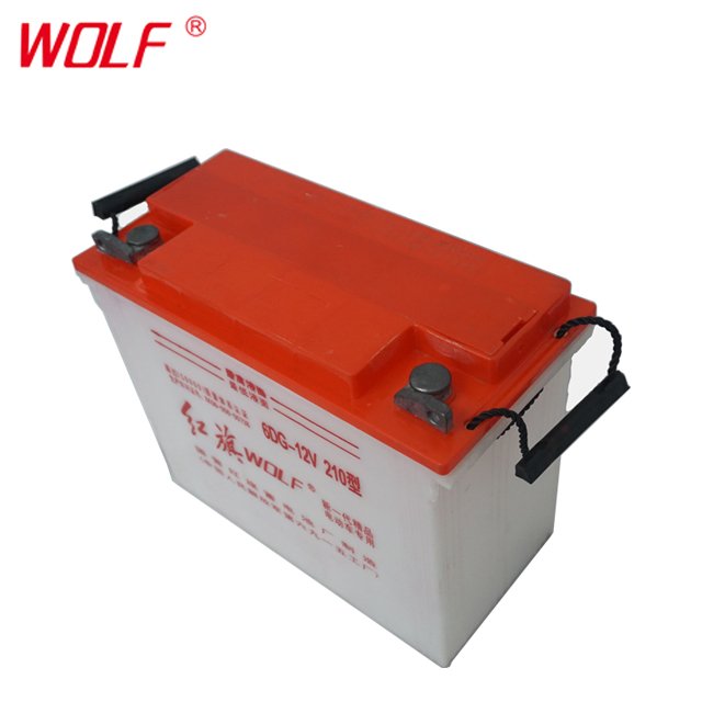 Hot sale long life automotive battery 12v 120AH dry charged tricycle battery