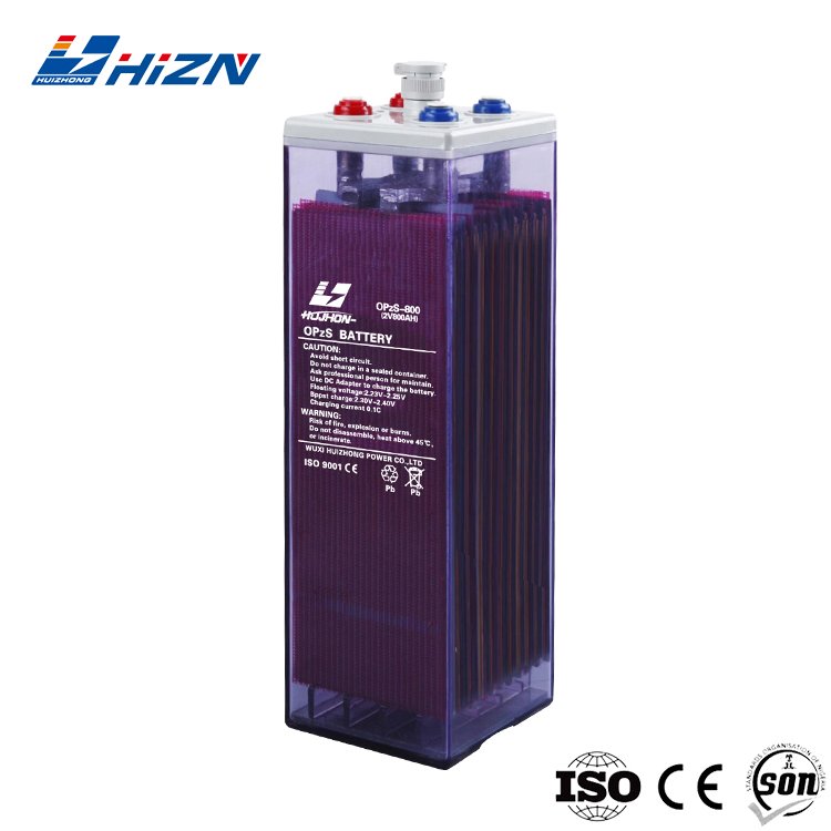 Flooded Type Tubular Plates Lead Acid Battery OPzS 2V 800AH Solar Battery