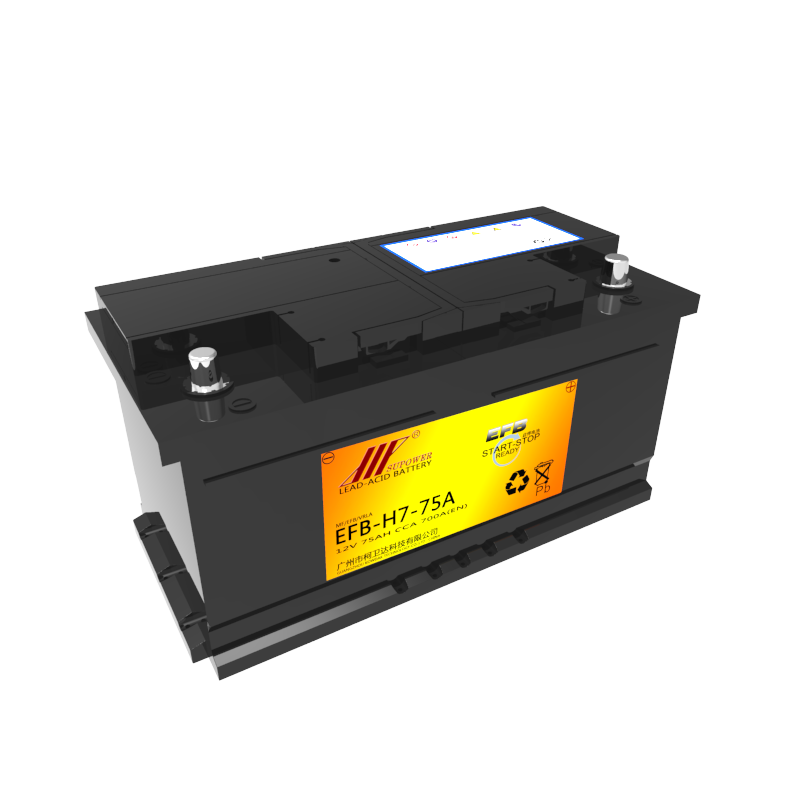 12V 75Ah lead acid battery OEM car maintenance-free EFB storage battery SUPOWER EFB-T7-75A