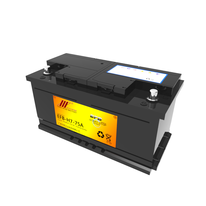 12V 75Ah lead acid battery OEM car maintenance-free EFB storage battery SUPOWER EFB-T7-75A