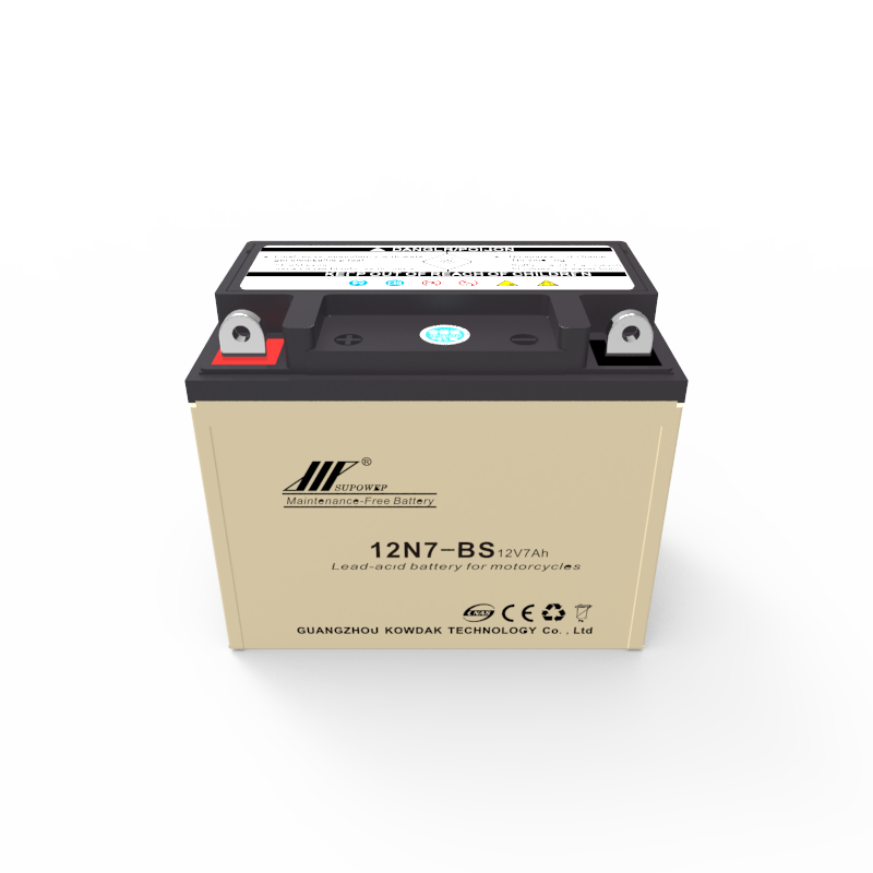 12V 7Ah lead acid battery OEM motorcycle maintenance-free battery SUPOWER 12N7-BS