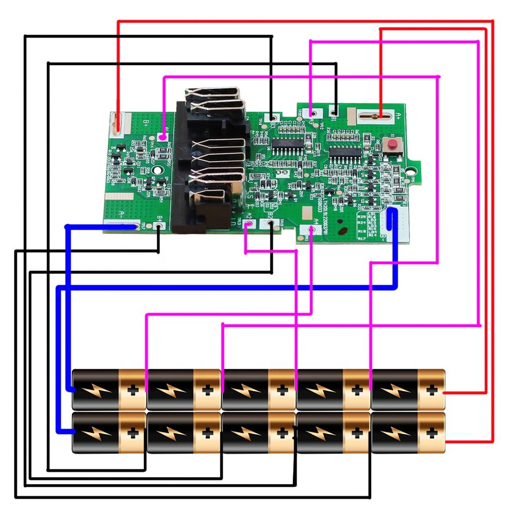 Lithium ion Battery Case PCB Charging Plastic Shell Box for Hitachi 36V 18V MultiVolt Li-ion Cordless Tools Battery BSL36A18