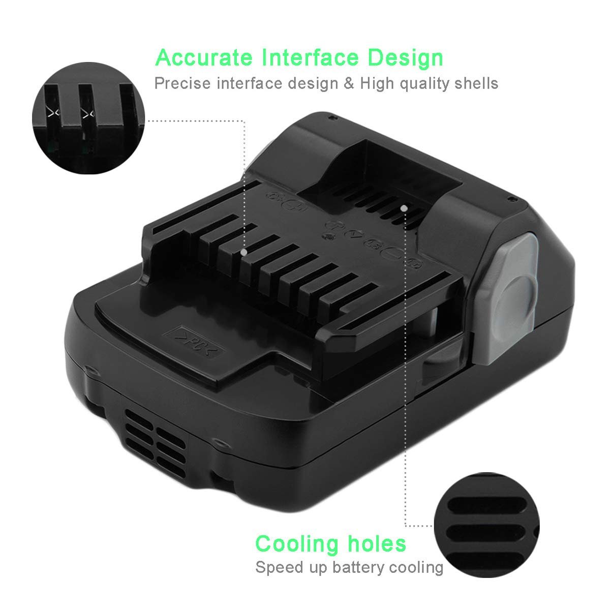 18V Replacement Battery for Metabo Hitachi Compatible with Metabo Hitachi 339782 BSL1830C BSL1815X BSL1815S BSL1830 330139