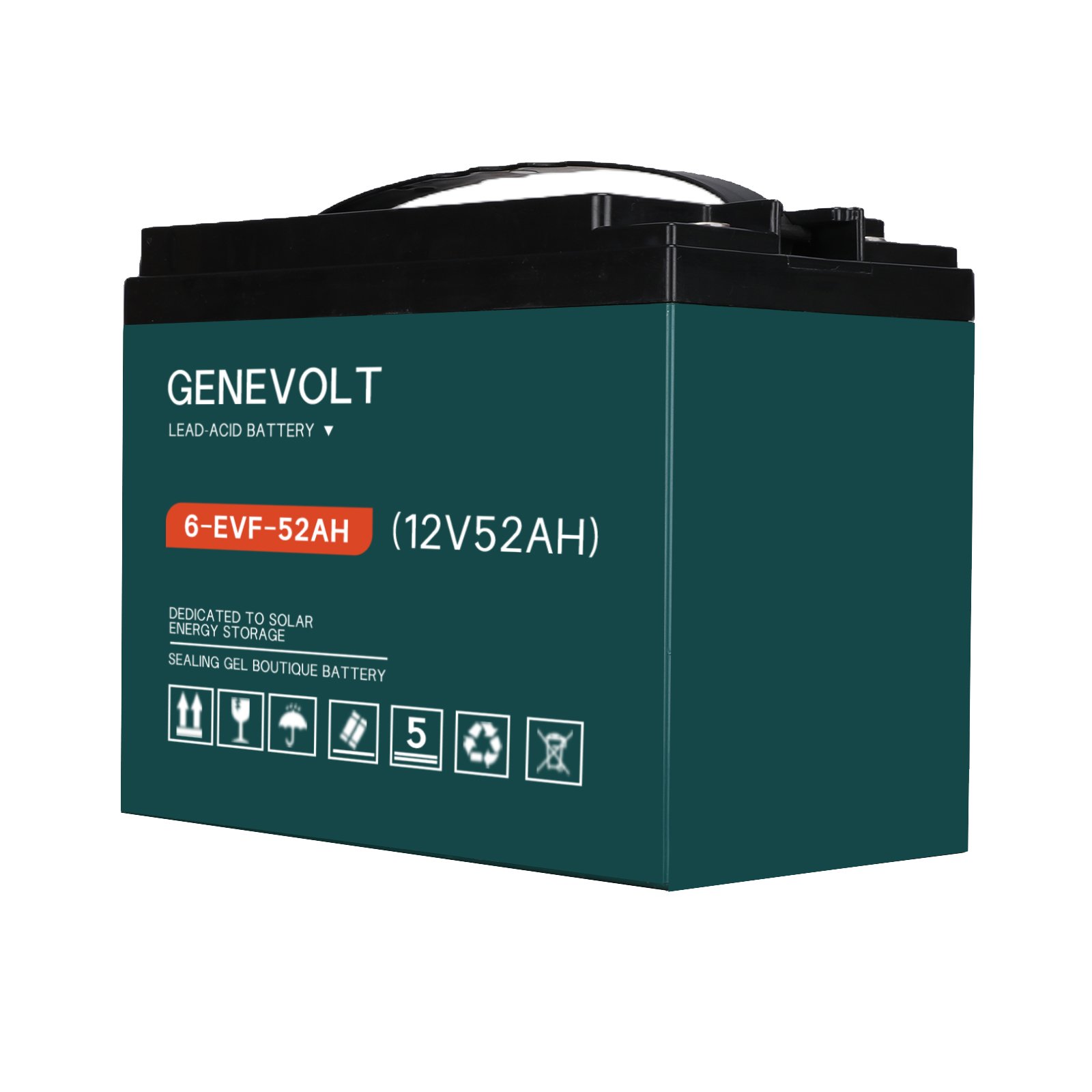 Low price regulated rechargeable lead acid battery 12V 52AH used for home lighting energy storage