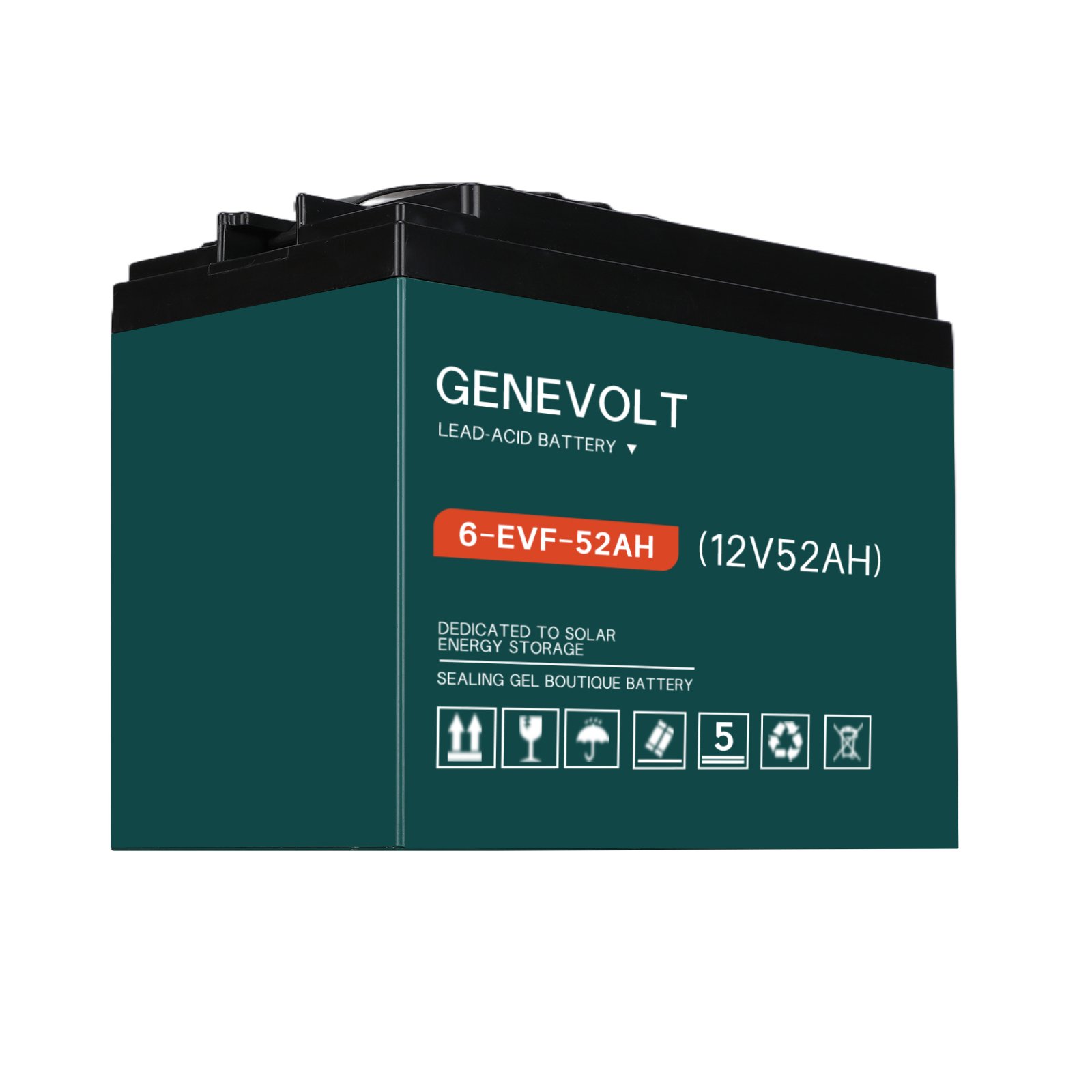 Low price regulated rechargeable lead acid battery 12V 52AH used for home lighting energy storage