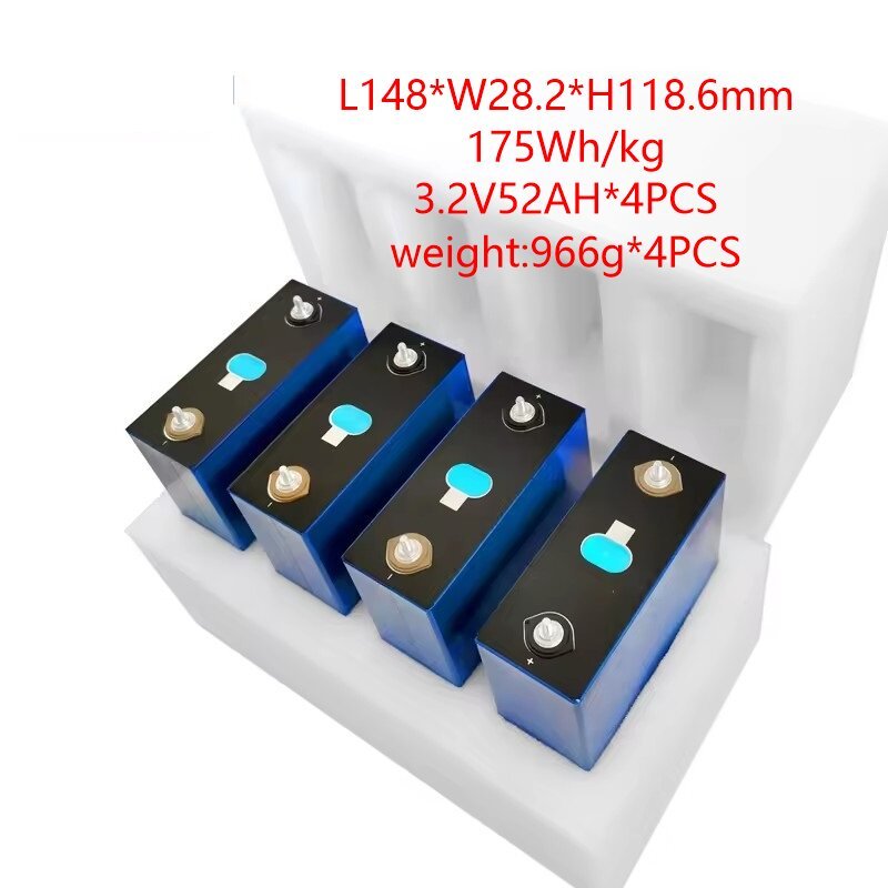 3.2V 52Ah lithium ion phosphate batterylifepo4 lithium ion rechargeable battery 3 LIFEPO4 Cell for Power Energy