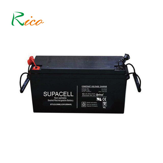 Rico 12V 100Ah Wholesale Fine Quality Toy Car Maintenance Free 250Ah Lead Acid Battery 150Ah Lighting Lead Acid Battery
