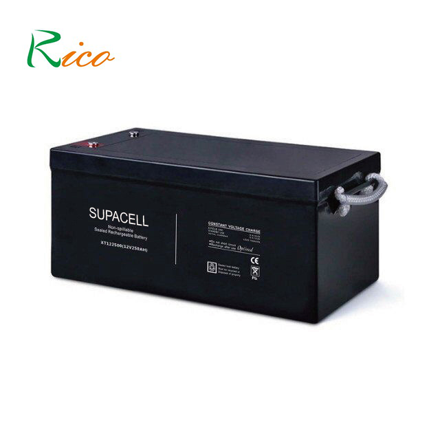 Rico 12V 100Ah Wholesale Fine Quality Toy Car Maintenance Free 250Ah Lead Acid Battery 150Ah Lighting Lead Acid Battery