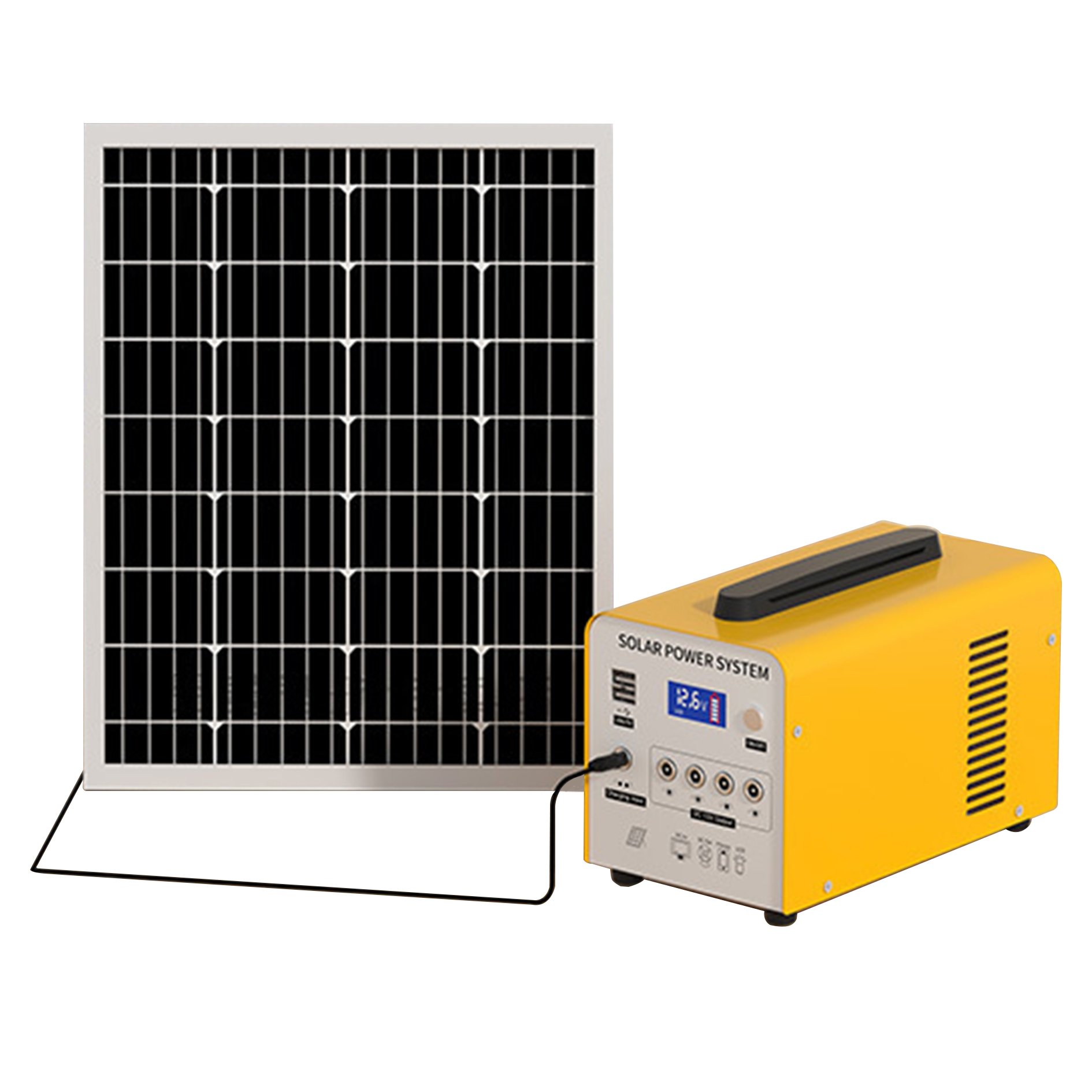 Lead Acid Battery Solar Energy System With Bulbs Home Lighting Phone Charger Power Station With Solar Panel For Outdoor